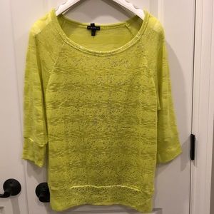 XL light weight lime w/ silver shimmer 3/4 sleeve